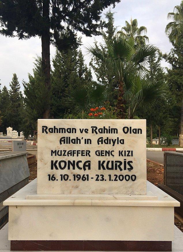 Dönemin sert siyasi ikliminden bugüne kalan Konca Kuriş'in bu mezarı...