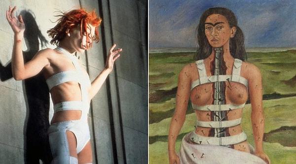 6. Luc Besson'un 'Beşinci Element' (1997) isimli filmi ve Frida Kahlo'nun 'Kırık Sütun' (1944) tablosu: