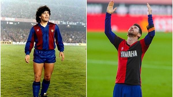 Birkaç gün önce hayatını kaybeden futbol efsanesi Maradona'yı anan Messi, Maradona'nın attığı golün aynısını atarak 10 numaralı Newell's Old Boys takımın formasını gösterdi.
