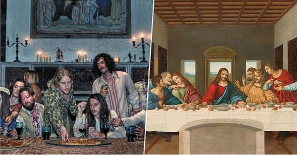 13. Paul Thomas Anderson'ın 'Gizli Kusur' (2014) adlı filmi ve Leonardo da Vinci'nin 'Son Akşam Yemeği' (1498) tablosu: