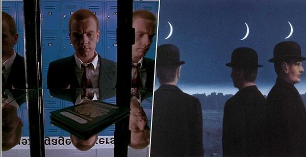 24. Danny Boyle'un 'Trainspotting'i (1996) ve René Magritte'ın 'Les Mystères de l'horizon' (1955) tablosu: