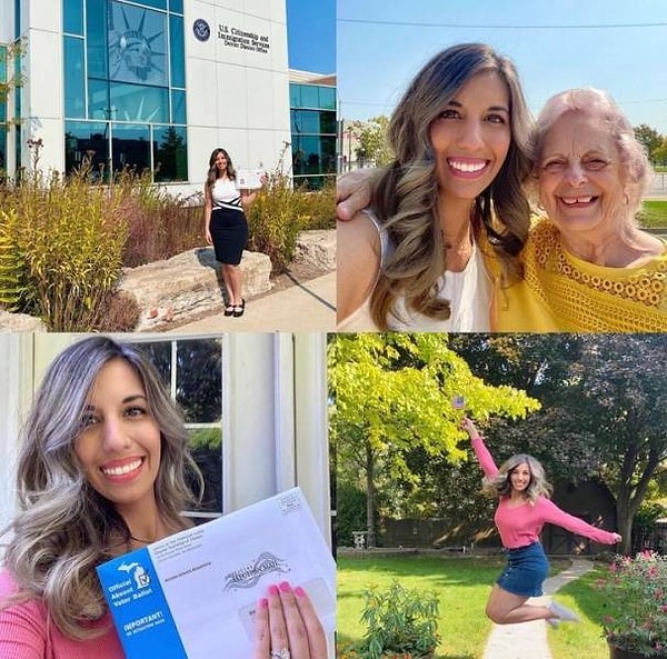 15. "Спустя 6 лет моя жена стала гражданином Америки! Из суда она прямиком отправилась на избирательный участок, чтобы отдать свой голос за будущего президента США".