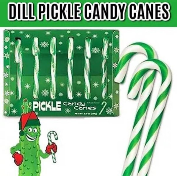13. Рождественские палочки со вкусом маринованных огурцов. Какая связь, ребята?