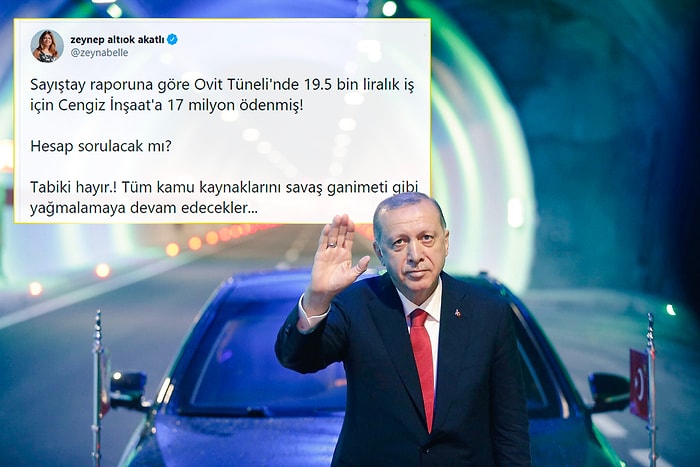 Sayıştay Raporundan: Ovit Tüneli'nde 19.5 Bin TL'lik İş İçin 17 Milyon TL Ödenmiş