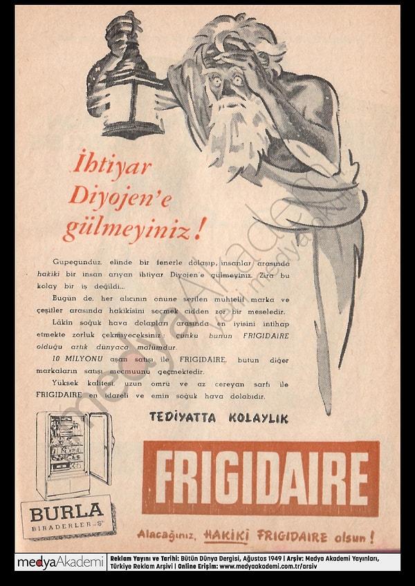 6. Frigidaire Buzdolabı, Bütün Dünya Dergisi, Ağustos 1949