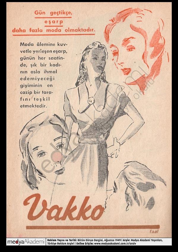 23. Vakko, Bütün Dünya Dergisi, Ağustos 1949
