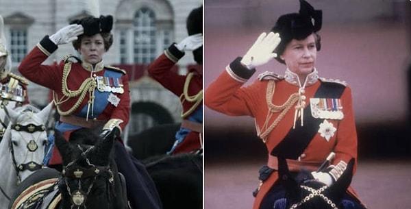 1. 1979 yılında Londra'da 'Trooping the Color' töreninde Kraliçe II. Elizabeth.