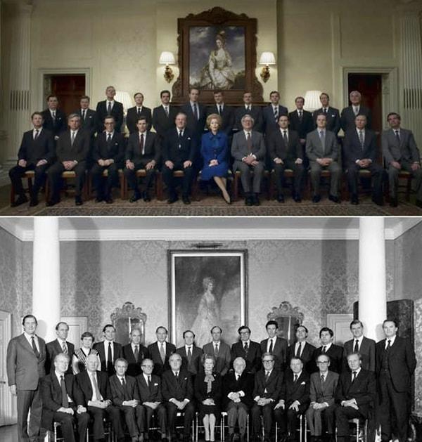 4. Başbakan Margaret Thatcher ve sağcı bakanlar kurulu, 1981.
