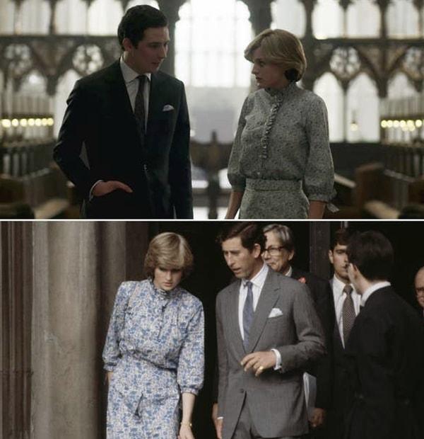 7. Düğünlerinin provasında Prens Charles ve Prenses Diana.