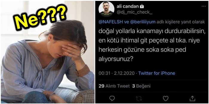 Peçete mi Tıkayalım? Regl Olan Kadınların Ped Alışverişinden Rahatsız Olan Adamın Çözümüne Neremizle Gülsek?