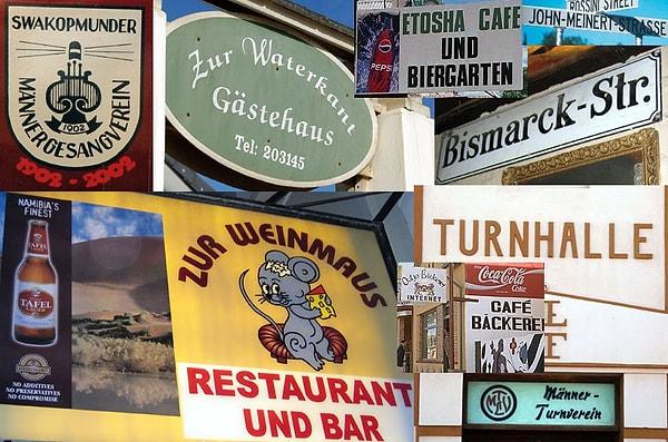 Namibya'da, sömürge döneminden kalan bir çok isim halen kullanılıyor. Ülkede bir Almanca gazete, Almanca radyo kanalları, Almanca konuşan bir azınlık grup da var.