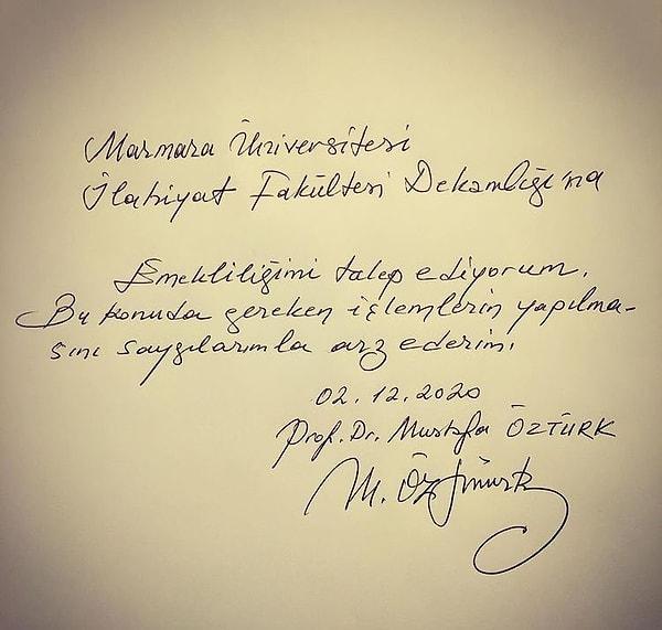 Ve bu lincin ardından Prof. Dr. Mustafa Öztürk bugün istifa etti.