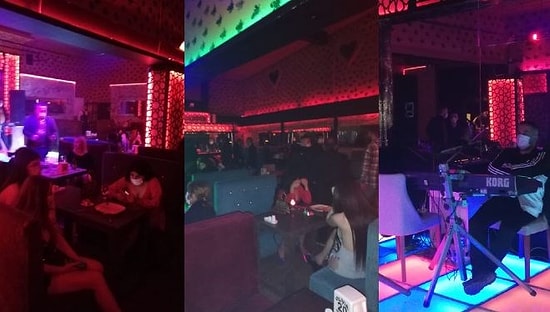 Koltukların Arasına Saklandılar: Konya'da Kısıtlamaya Rağmen Açık Olan Ruhsatsız Pavyona Baskın