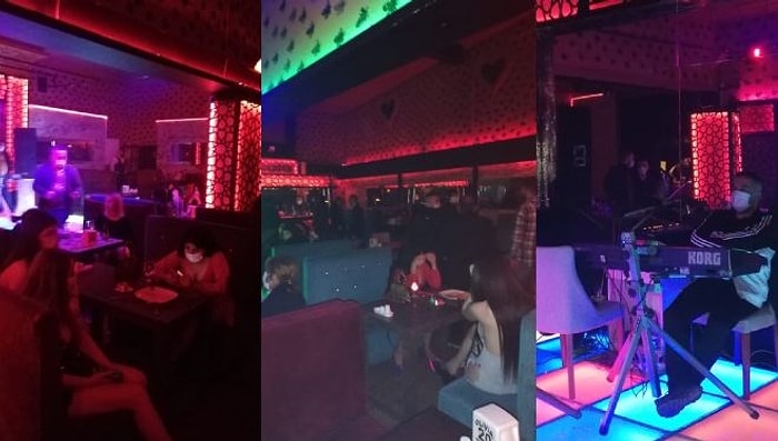 Koltukların Arasına Saklandılar: Konya'da Kısıtlamaya Rağmen Açık Olan Ruhsatsız Pavyona Baskın