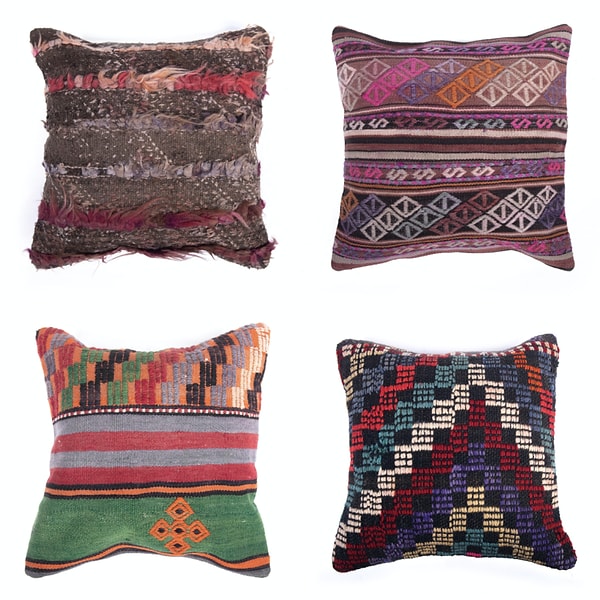 Уникальные ковровые подушки с этническими узорами в анатолийском стиле