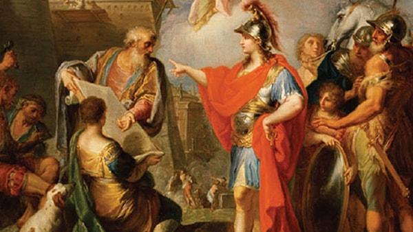 Aristo, hocası Platon’un ölümünden sonra Makedonya’ya geçti, orada Kral Philippe’nin oğlu İskender’e öğretmenlik yapt