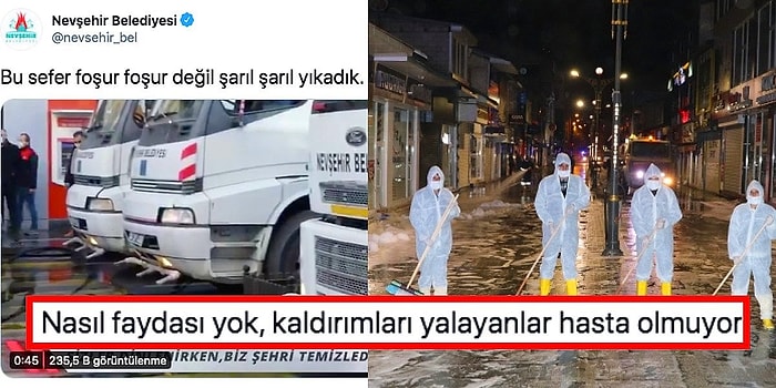 Hiçbir Etkisi Olmamasına Rağmen İkinci Kez Sokakları İnatla Şarıl Şarıl Yıkayan Nevşehir Belediyesi Büyük Tepki Çekti!