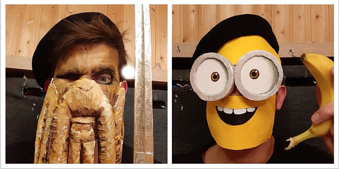 Австриец мастерит по одной забавной маске за каждый день второго локдауна, и вот 15 самых крутых из них