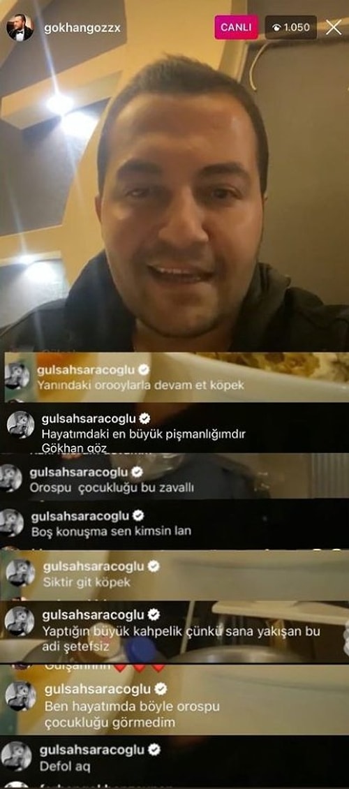 Gülşah Saraçoğlu, Eski Sevgilisi Gökhan Göz'ün Canlı Yayınına Girerek Ağza Alınmayacak Küfürler Yağdırdı!