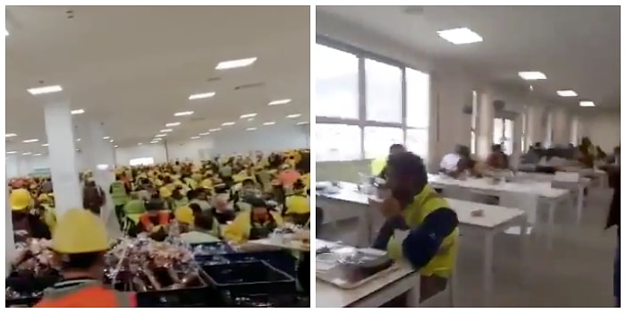 Virüsün Sınıf Ayırdığının İki Karede İspatı: Akkuyu Nükleer Santrali Yemekhanesinde Yöneticilere Sosyal Mesafe, İşçilere Balık İstifi