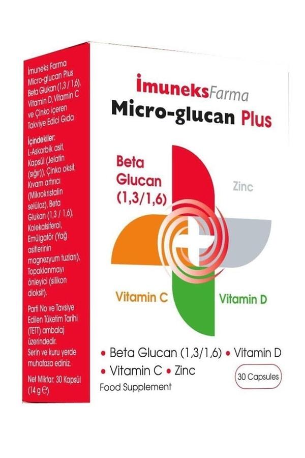10. Bağışıklık sistemini tavan yaptıran bir diğer ürün de Imuneks Farma Micro-glucan Plus