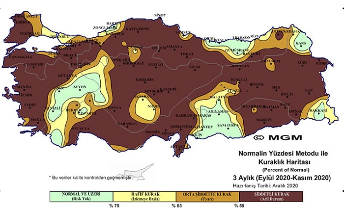 Meteorolojinin Haritası Kuraklığın Geldiği Noktayı Gözler Önüne Serdi