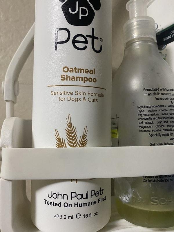 2. "Köpeğimin şampuanının üstünde 'insanlar üzerinde denenmiştir' yazıyor."