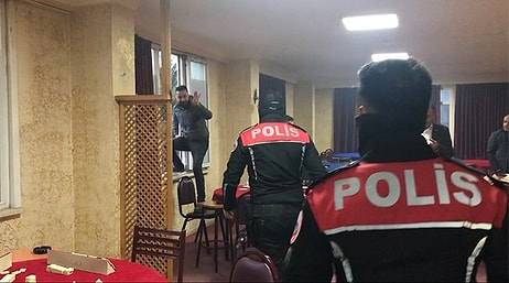 Ara Taşı Gelmeden Polis Geldi... Okey Masasındakiler Ceza Yememek İçin İkinci Kattan Atladı