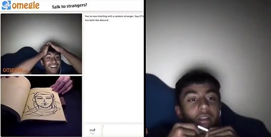 Omegle'da Eşleştiği Kişi Kendisinin Kara Kalem Resmini Çizerken Keyiften Dört Köşe Olan Ancak Neden Çizdiğini Anlayınca Mavi Ekran Veren Genç