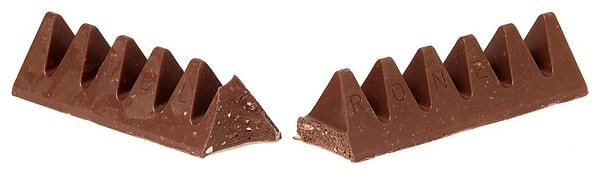19. Toblerone marka çikolatanın üçgen şekli.