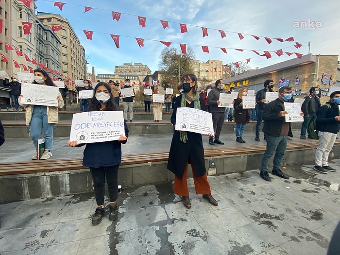 Pandemi Nedeniyle İşsiz Kalan Kafe-Bar Çalışanlarından Sessiz Eylem: 'Geçinemiyoruz'