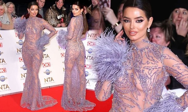 9. В этом платье звезда реалити-шоу Маура Хиггинс оставила свой след на церемонии вручения Национальной телевизионной премии Великобритании.