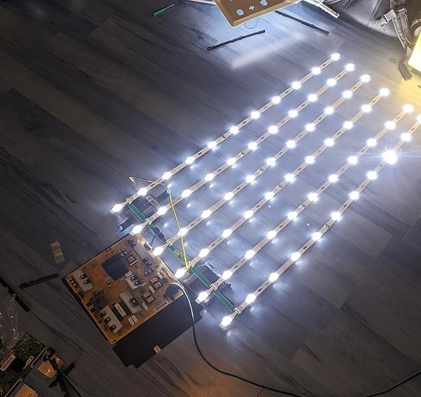 8. Освещение  в задней части современных телевизоров: