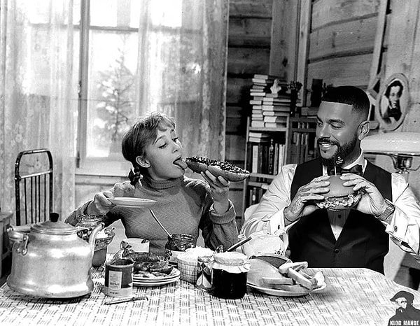 4. «Девчата» и Тимати со своим бургером