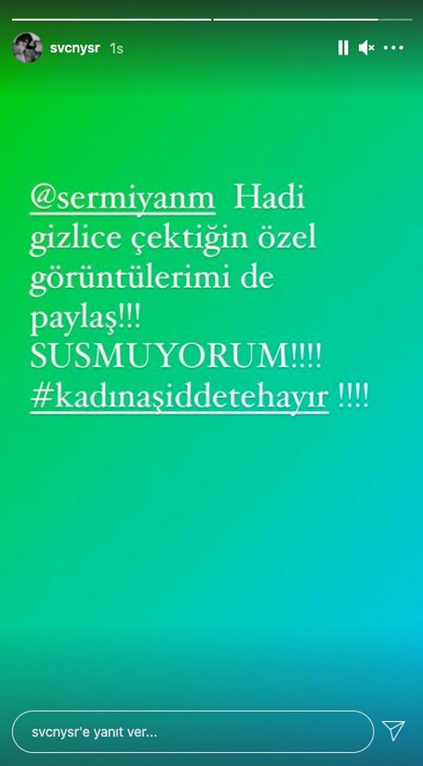 Üstüne bir de Sermiyan Midyat'ı etiketleyerek paylaşım yaptı Sevcan Yaşar!