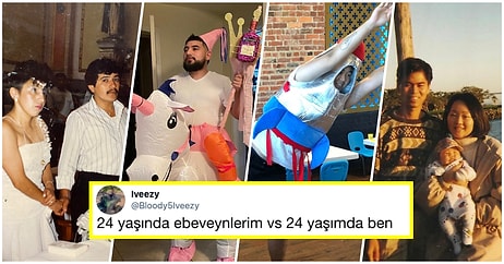 Ebeveynlerinin 20'li Yaşlarındaki Halleri ile Kendilerini Kıyaslarken Herkese Kahkaha Attıran 19 Kişi