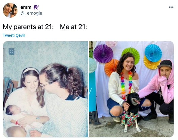 4. "Мои родители в 21 год vs я в 21"