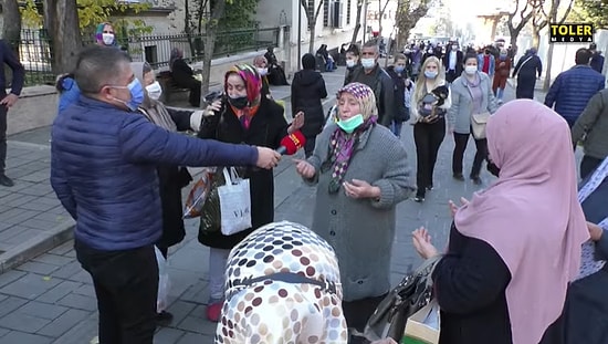 İki Kadının 'Geçinemiyoruz, Kendi Halkı Açken Başka Ülkeye Yardım Yapılması Mantıksız' Tartışmasını Yasin-i Şerif Okuyarak Bitiren Kadın
