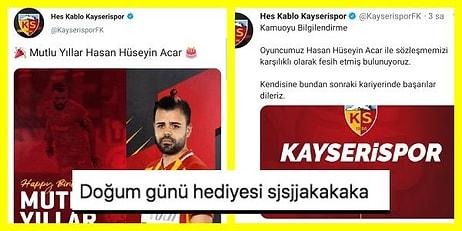Şükür Bu Olayı da Kimselere Kaptırmadık! Kayserispor, Öğlen Doğum Gününü Kutladığı Futbolcusunun Akşam Sözleşmesini Feshetti