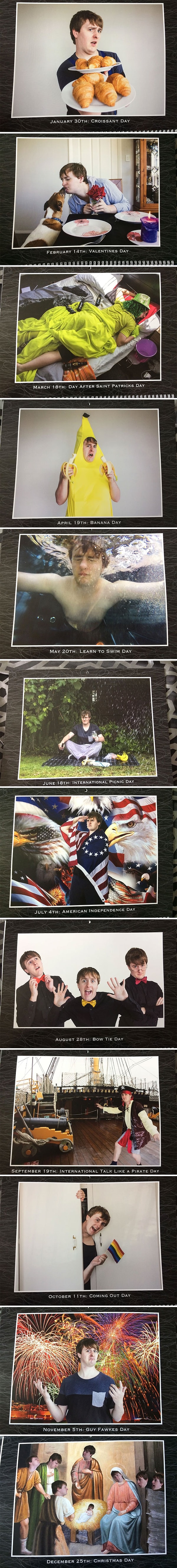 6. "Мой брат по традиции дарит на Рождество очень классные креативные подарки. Например, в этом году он сделал для нас персонализированный календарь".