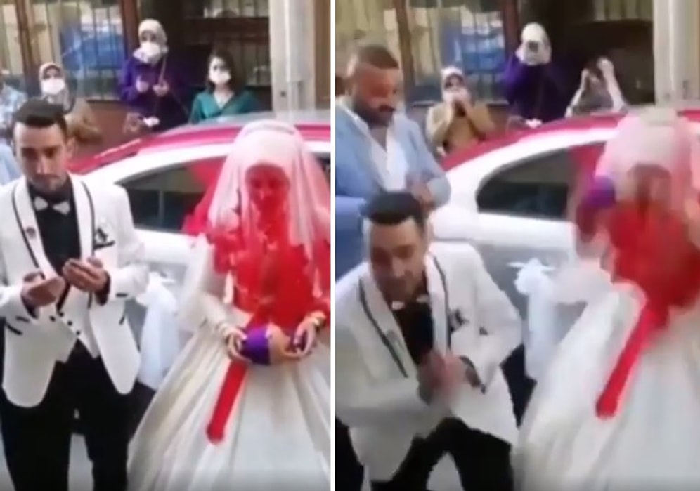 Gerdeğe Girmeden Önce Arkadaşlarından Dayak Yememek İçin Duayı Bitirir Bitirmez Işık Hızında Eve Koşan Damat