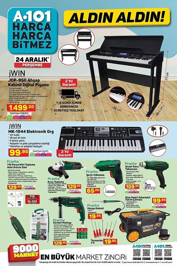 jWIN Ahşap Kabinli Dijital Piyano ücretsiz teslimat seçeneğiyle satışta olacak. Ayrıca aynı marka bir de 'org' satışta olacak.