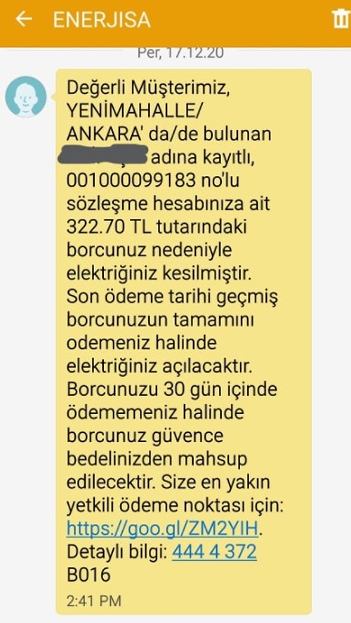 300 Liralık Borcu Yüzünden Oksijen Tüpüne Bağlı Vatandaşın Elektriğini Kestiler