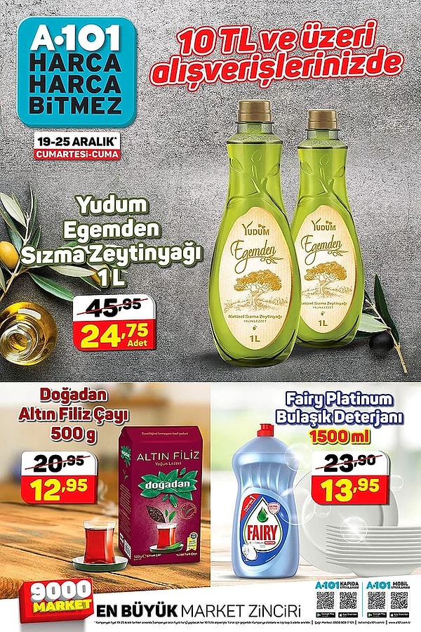 Bu hafta 10 TL üzeri alışverişlerinizde 3 ürün için indirim seçeceği var. İndirim tek ürün için geçerli.