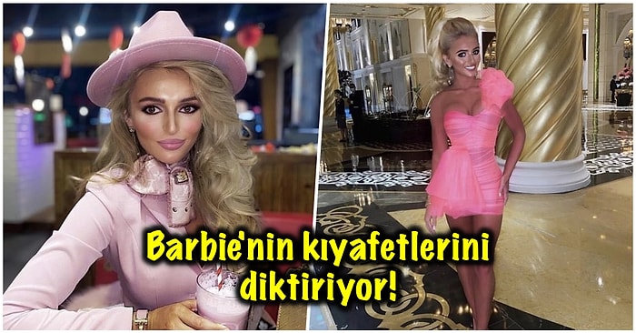 Dalgalı Saçları, Kıyafetleri ve Hareketleri ile Adeta Barbie Bebeğin Gerçek Hayattaki Haline Bürünen Kadın