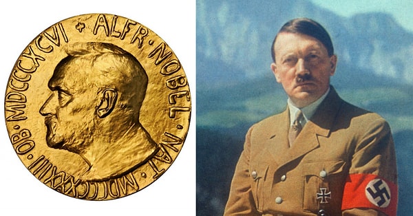 7. Hitler, 1939 yılında Nobel Barış Ödülü'ne aday gösterildi.