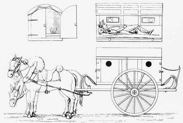 3. Dünya üzerinde bilinen ilk ambulans, Napoleon'un özel cerrahı Baron Dominique Jean Larrey tarafından 1792 yılında tasarlandı.