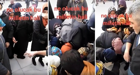 Bedava Simit Dağıtan Adam ve O Bedava Simitlere Hücum Eden Vatandaşlar