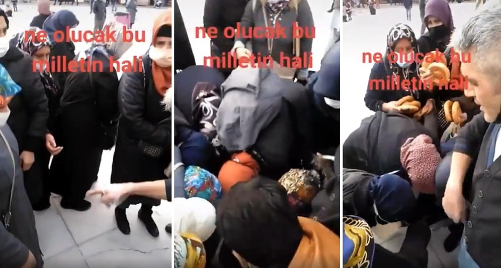 Bedava Simit Dağıtan Adam ve O Bedava Simitlere Hücum Eden Vatandaşlar