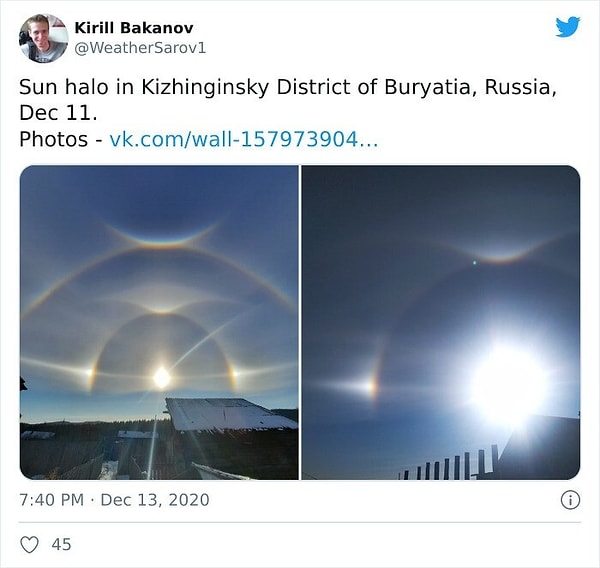 19. Солнечное гало. Кижингинский район Бурятии, 11 декабря